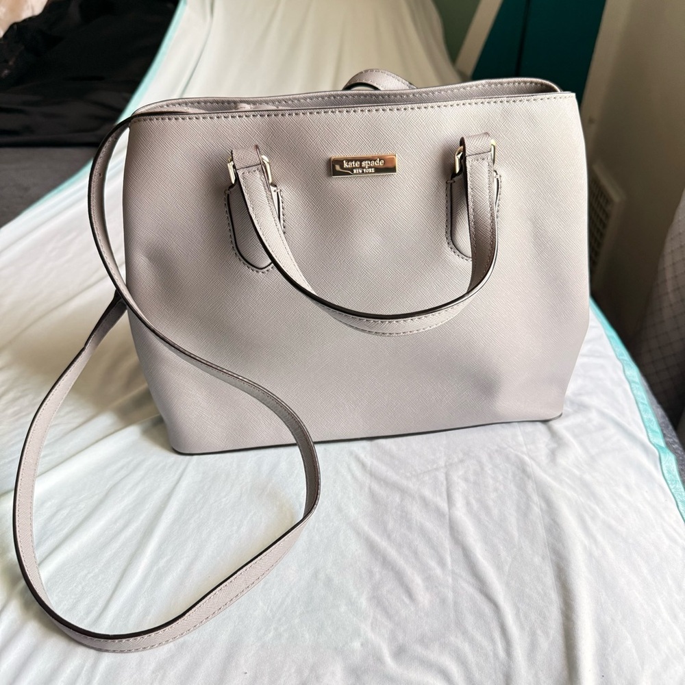 Kate Spade New York Evangelie Laurel Way Satchel Handbag Grey
